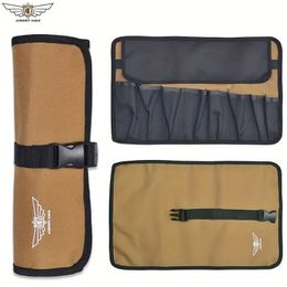 1pc, sac de rangement d'outils, sac enroulable en tissu Oxford, pochette enroulable réglable portable, sac à outils domestique extérieur pour électricien plombier