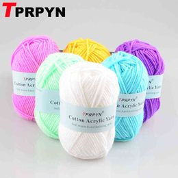 1PC TPRPYN 1Pc = 25g 50M Lait Coton Fil Pour Tricoter À La Main Acrylique Laine Tricot Fil Crochet Écharpe Chapeau Fil DIY Ligne Fils À La Main Y211129