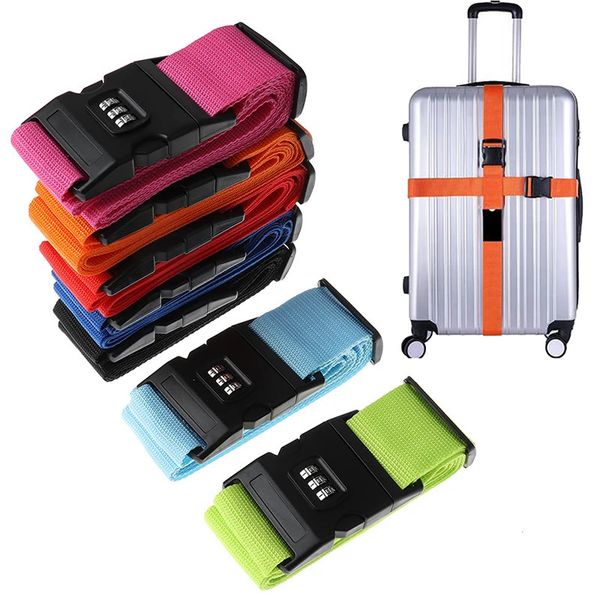 1pc de bagages de voyage Suitcase Secure Lock Strap de sangle d'emballage en nylon durable 240429