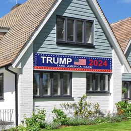 1pc, Trump 2024 Vlag Take American Back Grote Banner Outdoor Decoraties American Banner Sign Yard Advertising Outdoor Indoor Opknoping Deco