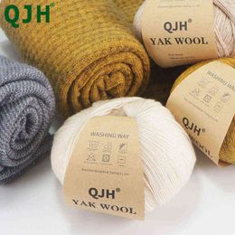 1pc Undyed Natural Organic Mongolian 100% Yak Wol Garen voor Hand Breien Haak DIY Zacht voor Mode Kledingstukken Babykleding Y211129