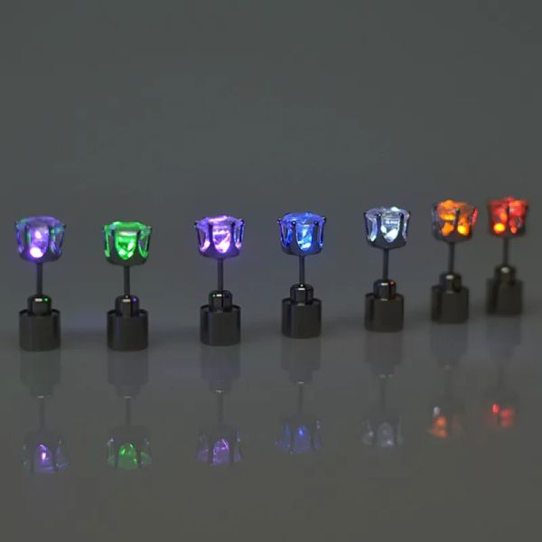1pc UNIQUE BOYS GIRS LED Light Christmas Gift Halloween Party Square Night Bling Studs Oreing Lend Party Music Festival