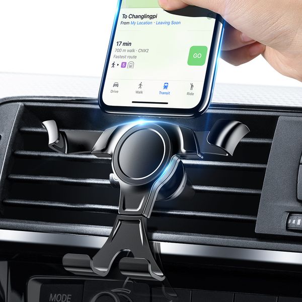 1pc support universel de voiture par gravité support de téléphone portable de voiture par gravité support de navigation pour évent de voiture pour accessoires de téléphone intelligent