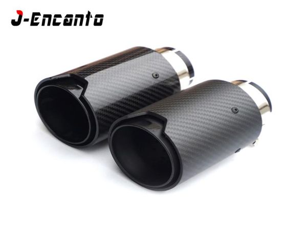 Silenciador de carreras Universal con logotipo M, terminales de escape de fibra de carbono, tubo de escape de rendimiento M para entrada e90 de 60mm/63mm6046608, 1 ud.