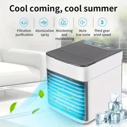 1pc Usb Cooler Home Desktop Aire acondicionado Ventilador Portátil Dormitorio Oficina Ventilador frío Mini Ventilador pequeño