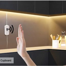 1pc USB Hand Sweep Inductie 5V Licht, Met Schakelaar Sensor LED Licht Achtergrondverlichting, TV Keukenkast Onder Licht, Woondecoratie Licht Met Kast Licht, Warme Lichten