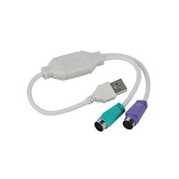 1PC USB mâle à PS / 2 PS2 Clavier adaptateur de convertisseur de cordon de câble de convertisseur féminin