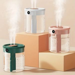 Mini humidificateur Portable USB avec lumière chaude et Double diffuseur d'arôme humide, parfait pour la maison et les voyages, 1 pièce