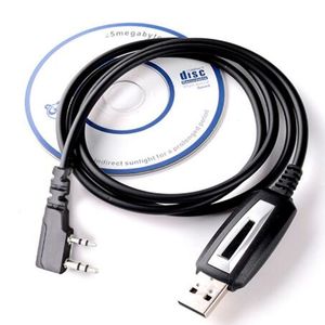 1 unidad de Cable de programación USB CD de controlador de puerto TK para Baofeng UV-5RE UV-5R Pofung uv5r 888S UV-82 UV-B5 Radio bidireccional Walkie Talkie