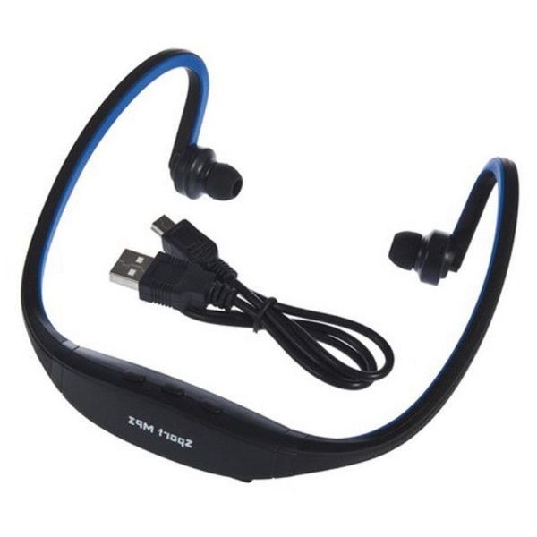 Livraison gratuite 1 pc USB Sport en cours d'exécution lecteur de musique MP3 casque écouteur TF Slot le plus récent Fikea
