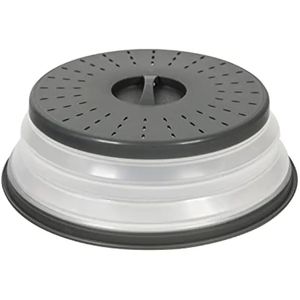 1pc Geventileerde Opvouwbare Medium Magnetron Cover - Spatbescherming Vergiet Keukengadget Voor Voedsel Maaltijdbereiding, Vaatwasmachinebestendig, BPA-vrij Silicone Plastic