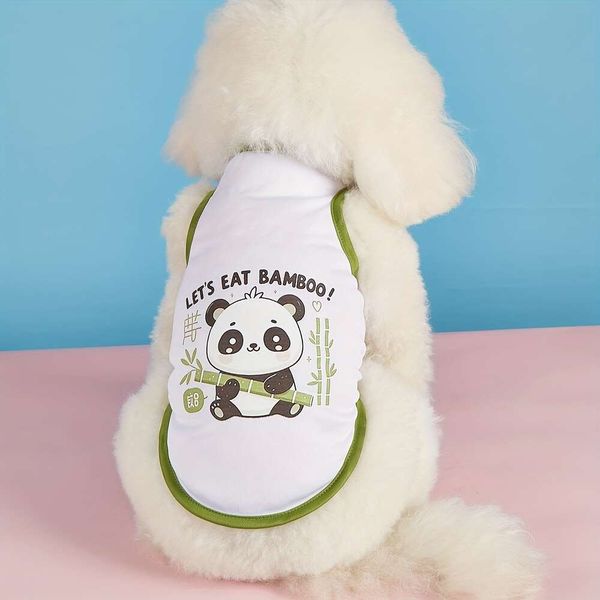 Gilet avec motif Panda, vêtements fins et respirants pour chiens, pull pour animaux de compagnie, 1 pièce