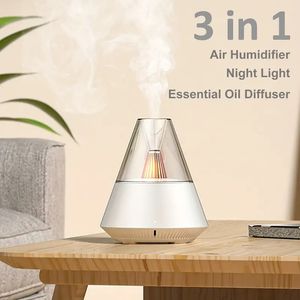 1 pièce, humidificateur de forme volcanique, humidificateur d'air USB, diffuseur d'huiles essentielles avec veilleuse, petit diffuseur d'aromathérapie portable pour chambre à coucher, salon, bureau