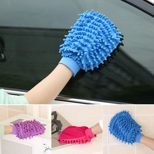 Guantes impermeables de chenilla de microfibra para lavado de autos Guante grueso para limpieza de autos Cepillo para detalles de cera Cuidado automático Guante de doble cara Toalla Accesorios para motocicletas eléctricas