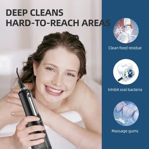 1pc waterflosser met 5 modi en 8 vervangbare jettips, IPX7 waterdichte watertandenflosser voor tanden