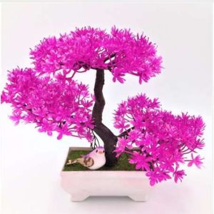 Simulation de bonsaï en pin de bienvenue, 1 pièce, fleurs artificielles décoratives, faux Pot vert, ornements de plantes, décoration de maison, 298D