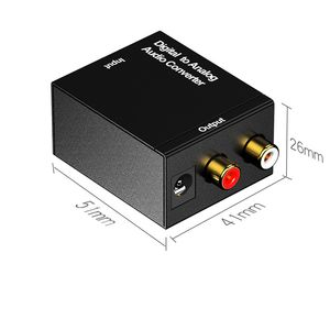 Adaptateur de convertisseur Audio coaxial numérique vers analogique RCA L/R, avec câble à Fiber, 1 pièce