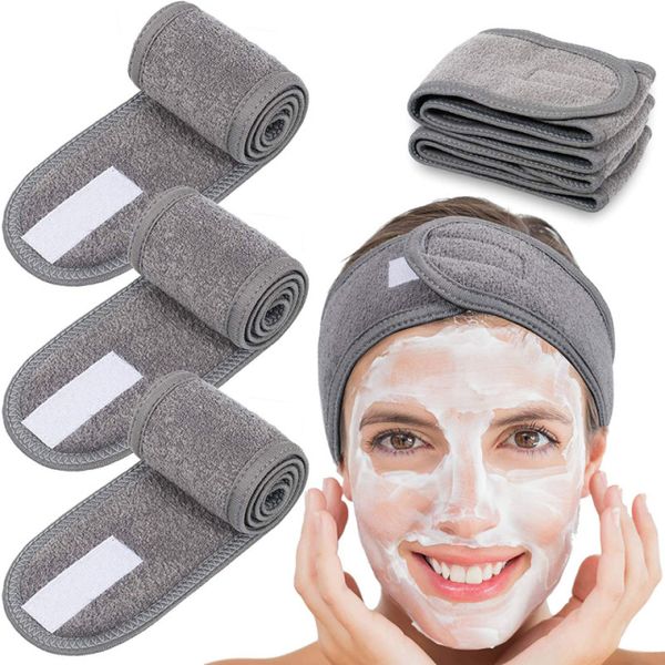 1 PC Femmes Réglable Maquillage Serviette Wrap Bandeau Stretch Salon SPA Facial Bandeau Cheveux Accessoires Bonnet De Douche Inventaire En Gros