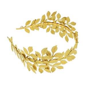 Diadema nupcial dorada para mujer, 1 unidad, boda Vintage, estilo barroco, hoja de olivo, banda para el pelo, tocado, accesorios nupciales