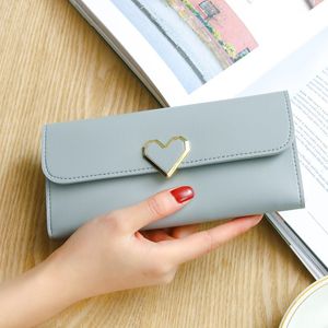 1PC femmes longs portefeuilles sacs à main de luxe amour coeur portefeuilles pour dames fille argent poche porte-carte femme portefeuilles téléphone pochette