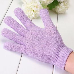 1pc vrouwen praktische scrubber lichaamsmassage spons handschoenen bad douche handschoen lichaam wassen douchegel exfoliëren
