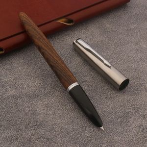 1 pc houten fontein pen wenge hout hooded nib stationery office school benodigdheden inkt pennen voor schrijven 240428