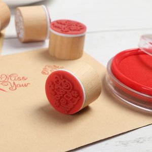 1pc tampon en bois amour / merci / pour votre bénédiction de salutation des mots tampon de lettre bricolage cartes de scrapbooking décor