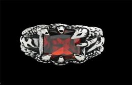 1pc Clawa du monde de Drago Ring 316L Band en acier inoxydable Jewelry Ruby Ring95795567009477