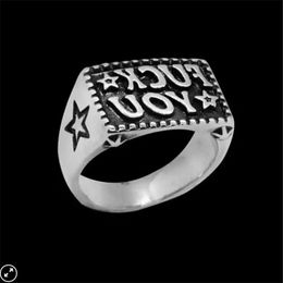 Bague en acier inoxydable 316L, taille mondiale 7-13 F, 1 pièce, bijoux de fête à la mode, FK Star Ring227m