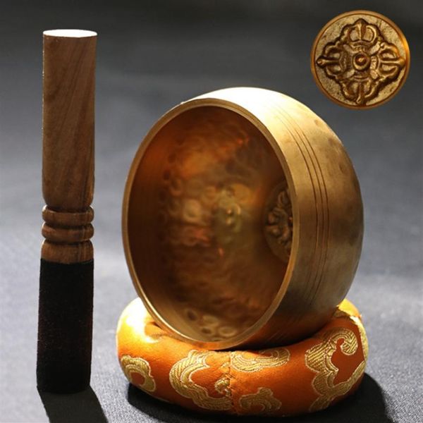 Instrumentos de Yoga, cuenco para cantar, meditación, cuenco con sonido de Buda de cobre puro, sonido de Buda Copper2427, 1 ud.