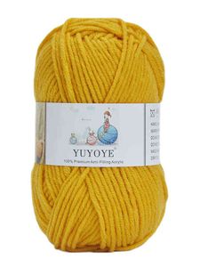 1pc yuyoye 100% anti-pilotage fil acrylique 5 plis tricot à la main doux crochet fil bricolage tricotant filetage de laine à la main bébé pull baby foulard Y211129