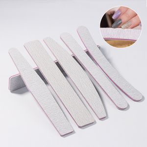 1 stks 100/180 Dubbelzijdig Matte Nail Bestanden Schuren Sandpaper Nails Buffer Blok Set Trimmer Wit Grijs Poolse vorm Manicure Tool