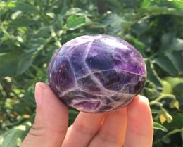 1PCS 100 NATUURLIJKE DROOM Amethist Gemstone Quartz Crystal Sphere Reiki Healing Chevron Amethyst Crystal Gemstone Ball3826782