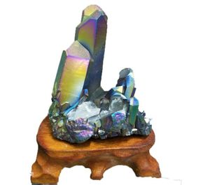 1PCS 100150G Beau Reiki Quartz Crystal Bisstal Bisstal Titanium Crystal Cluster Crystal pour un cadeau ou transbormentfl8065517