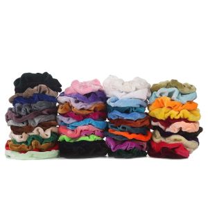 1pcs 10cm Candy Velvet Elastic Scrunchie Rubber Bands Habbèles Femmes Girls Bandeau Ponytail Holder Ties Rope Hair Accessoires