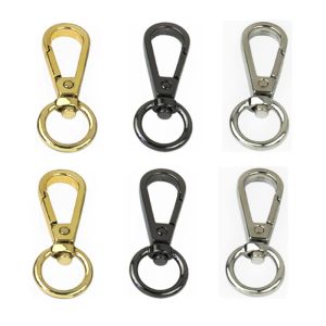 1 stks 10 mm/13 mm metalen swivel o Ring Snap Hook Trigger Clascs -clips voor lederen ambachtelijke tas band riem webbing sleutelhanger accessoires