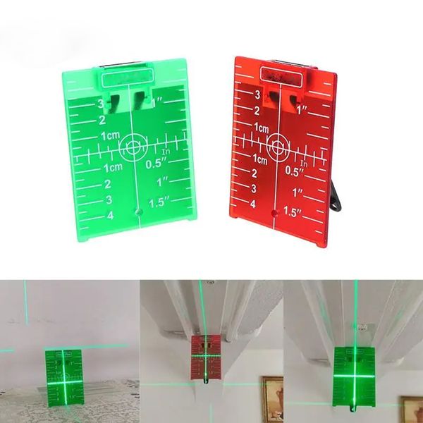 1 Uds. Placa de tarjeta de objetivo láser de 11,5 cm x 7,4 cm pulgadas/cm para nivel láser verde/rojo adecuado para láseres de línea