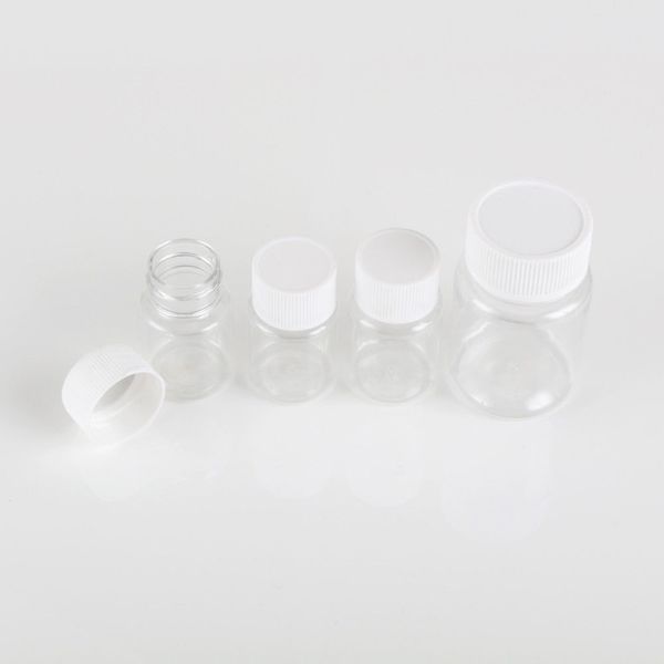 Bouteilles vides en plastique PET transparent, 1 pièce, 15ml/20ml/30ml/60ml, contenant de poudre solide, récipient chimique, flacons de réactifs