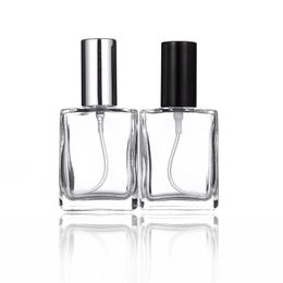 1 stks 15 ml vierkante platte spuitflesglas lege spuitfles parfum vloeibare dispenser voor make -up huidverzorging