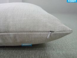 1 pièces 18x18 pouces poly coton mélangé lin artificiel taie d'oreiller blanc brut blanc lin housse de coussin revêtement arrière parfait pour Su289Y