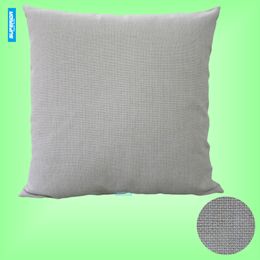 1 pièces 18x18 pouces poly coton mélangé lin artificiel taie d'oreiller blanc brut blanc lin housse de coussin revêtement arrière parfait pour Su297g