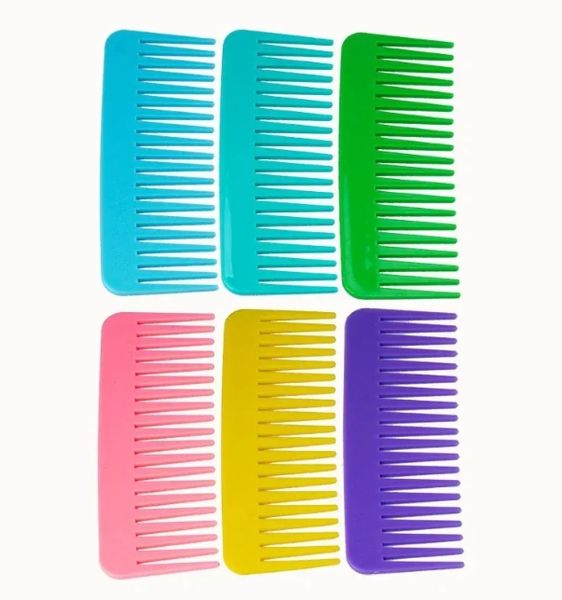 1 pcs 20 dents peigne de dents grandes grandes coiffures de coiffure de coiffure de salon en plastique noir large