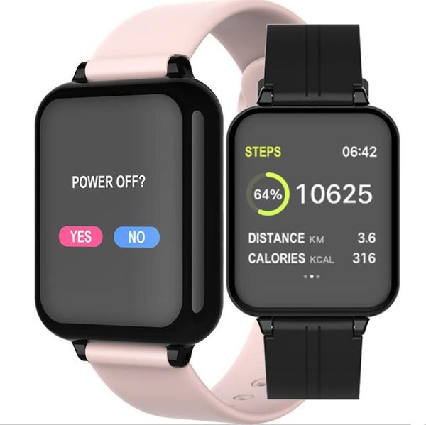 1 unids Moda B57 pantalla de color reloj inteligente ritmo cardíaco presión arterial óximo de oxímetro Paso de llamada Recordatorio Bluetooth Deportes Pulsera deportiva