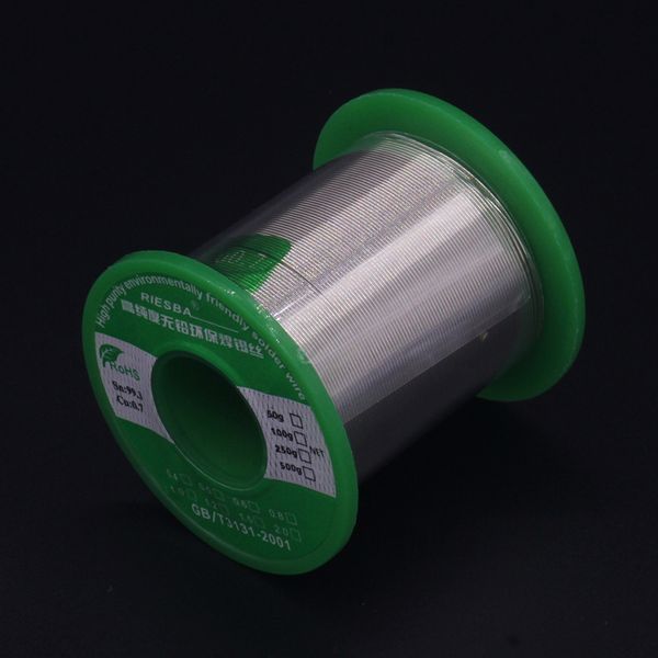 1pcs 250g 1.1 lb cable de soldadura sin plomo SN99.3 CU0.7 Núcleo de colección para soldadura eléctrica Rohs Rosin Core soldadura de soldadura