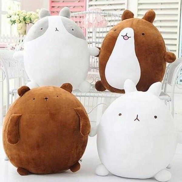 1pcs 25cm super mignon pommes de terre Molang de lapin portent poupée en peluche, jouet en peluche de lapin de cadeaux de jour de valentines femmes ours en peluche de H1025