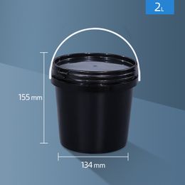 1PCS 2L Gode plastique de qualité alimentaire avec couvercle et poignée Conteneur de rangement à l'épreuve des fuites pour huile liquide Honey BPA gratuit