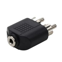 1PCS 3.5 mm aux femelles à 2 RCA Male audio stéréo Jack Adaptateur Adaptateur Splitter Connecteur Universal Jack casque Adaptateur