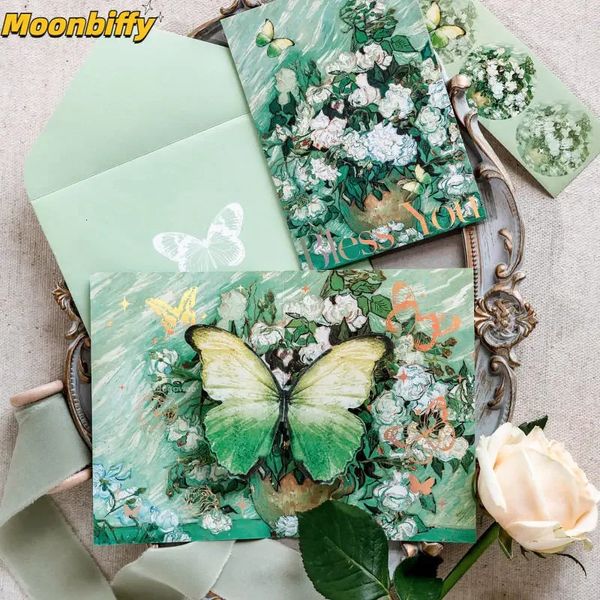 1PCS 3D Butterfly Carte popup cartes de vœux Muried Christmas Kids Gift Memorial Day Birthday 240301