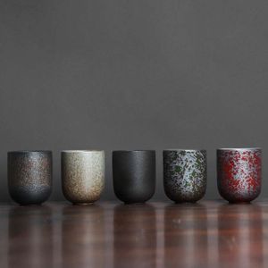 1pcs 3pcs Style japonais tasse à café en céramique porcelaine personnelle unique poterie tasses à thé Drinkware tasse à vin tasses à eau en gros 220617