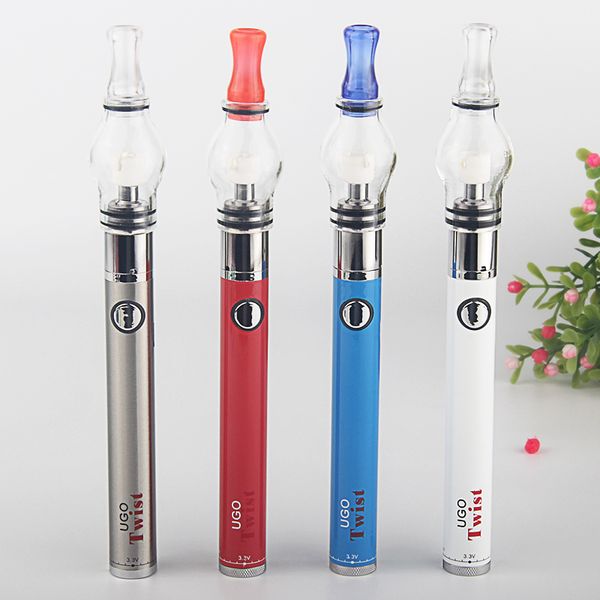 1pcs 510 Vape-Pen UGO Twist Vaporisateur Wax Vape Starter Kit UGO-Twist Batterie à tension variable Multi Couleurs E Cigarette Vapes Kits de voyage